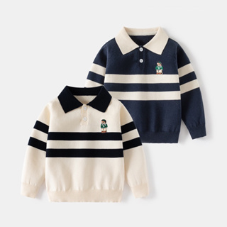 Wellkids Bear Polo 長襯衫男童長袖襯衫男童長袖襯衫進口