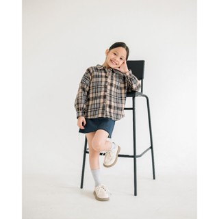 Kemeja Selza OVERSIZED 襯衫 Hunny Bunny 兒童法蘭絨襯衫兒童長袖格子襯衫格子兒童法蘭絨