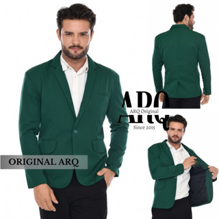 ORIGINAL ARQ Bandung 男士西裝外套素色休閒夾克婚禮畢業西裝外套韓版男士夾克