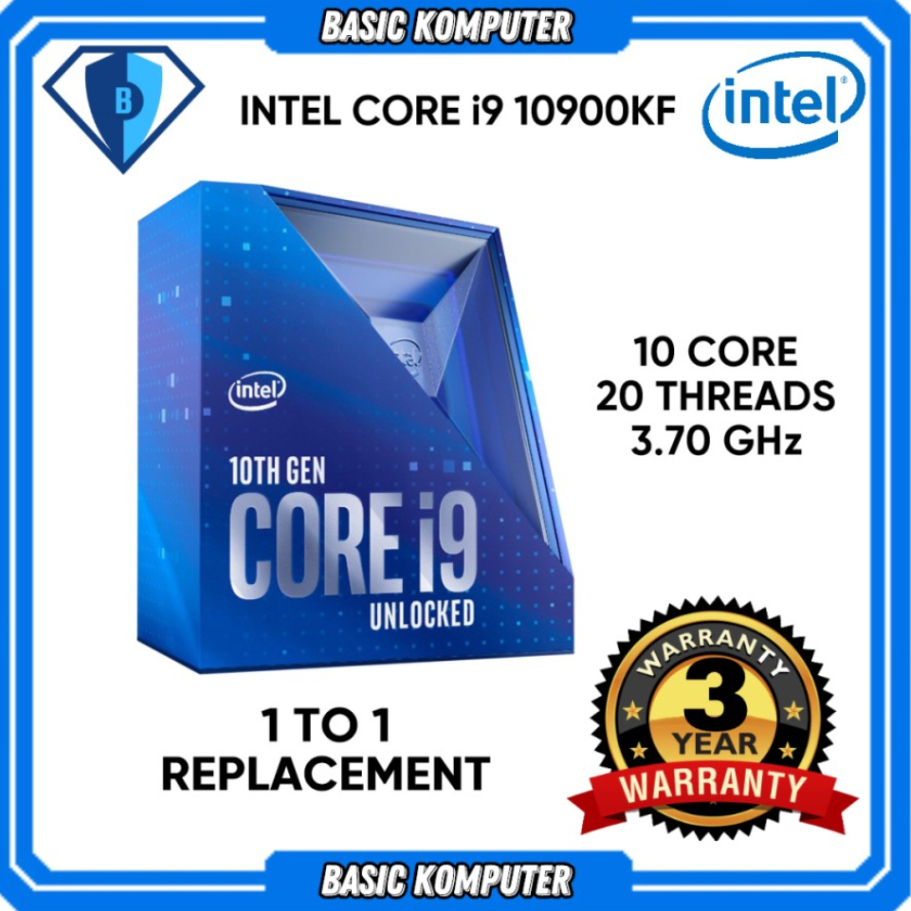 處理器英特爾酷睿 i9 10900KF 3.7 GHz BOX SOCKET 1200 3 年保修