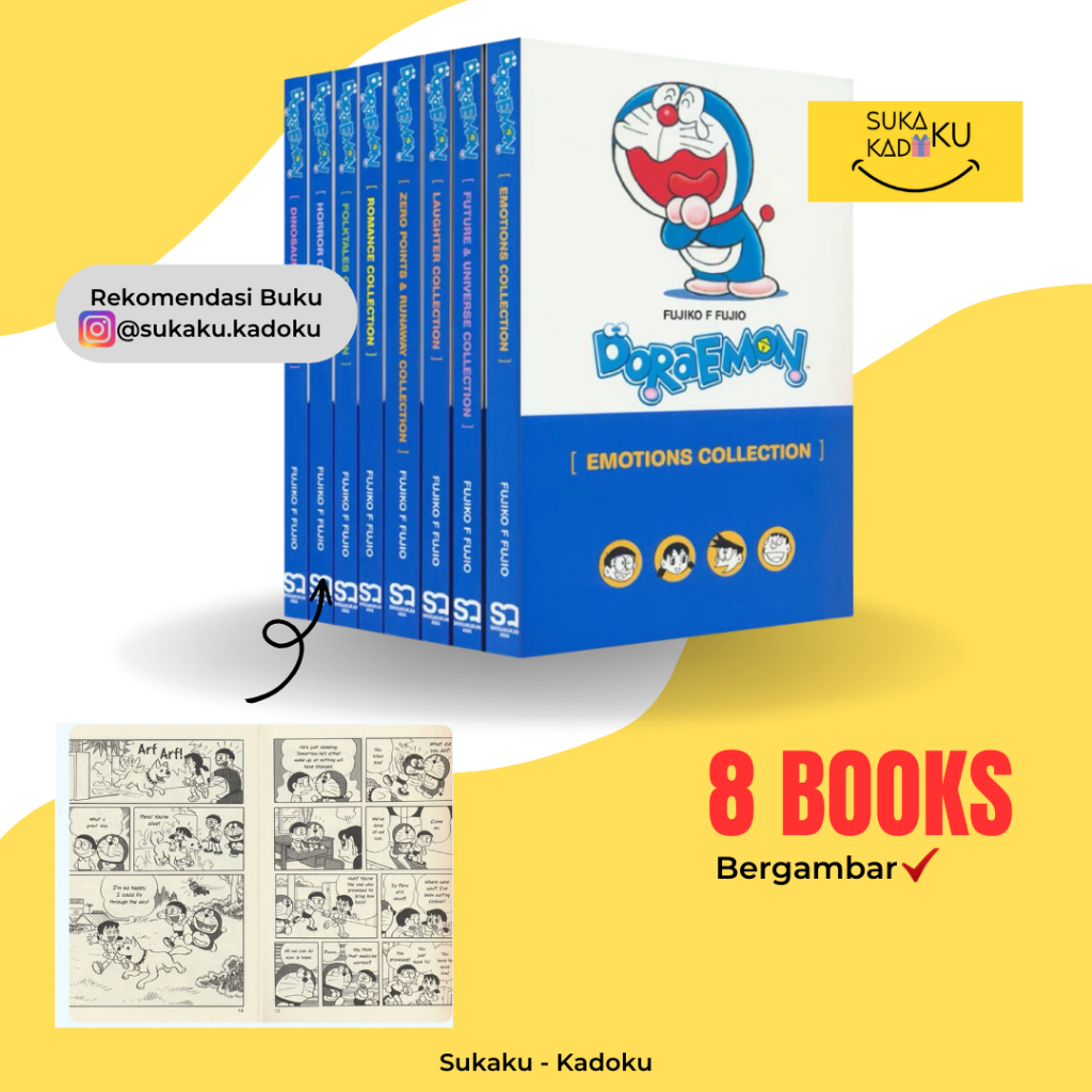 哆啦夢 哆啦a夢情感合集書籍套裝漫畫兒童漫畫書英文