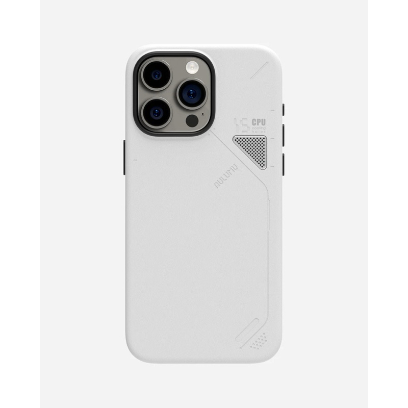 Ready AULUMU 手機殼純素皮革 A15 白色適用於 iphone 15 pro max