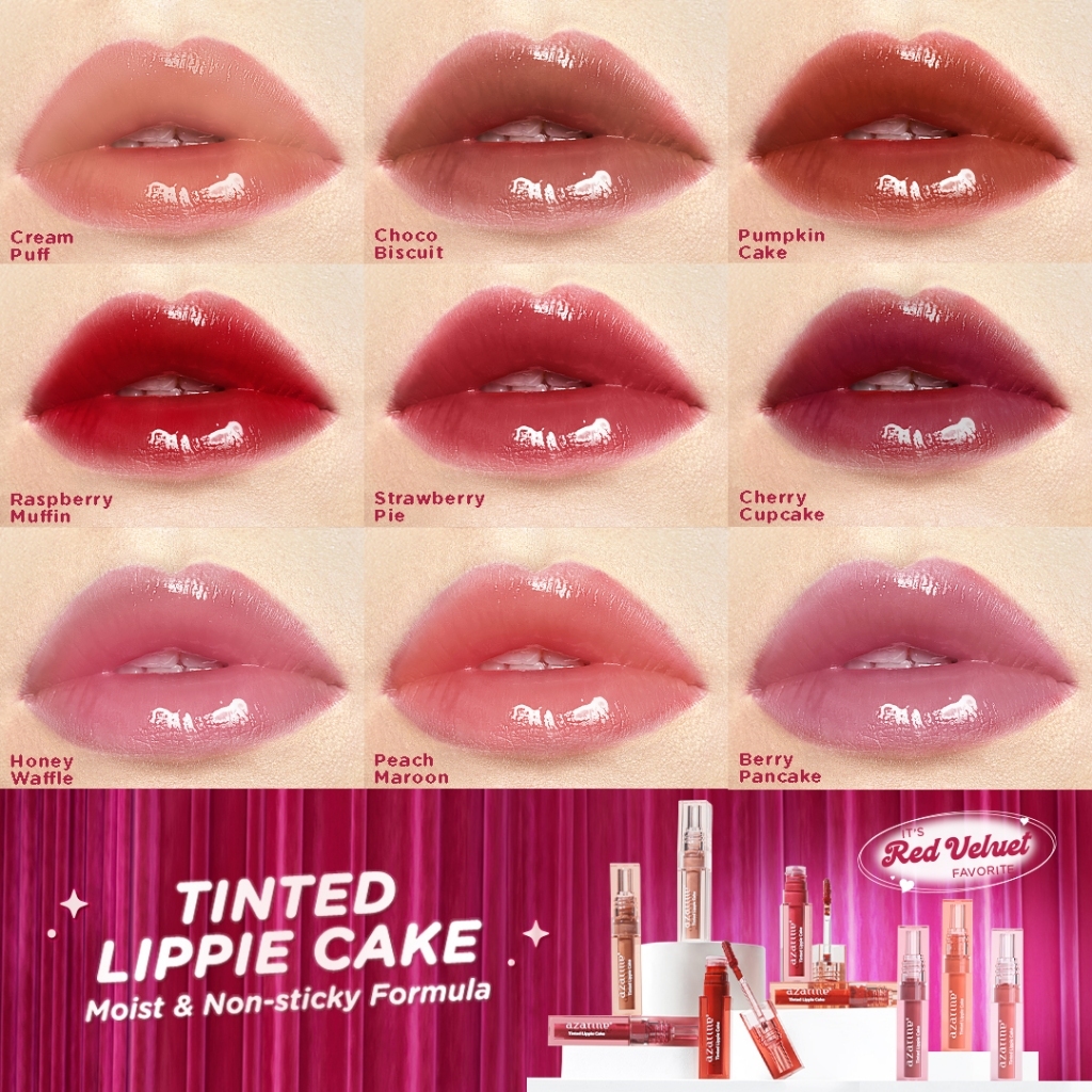 新顏色著色 Lippie 蛋糕唇彩 2.9ml Liptint Azarine