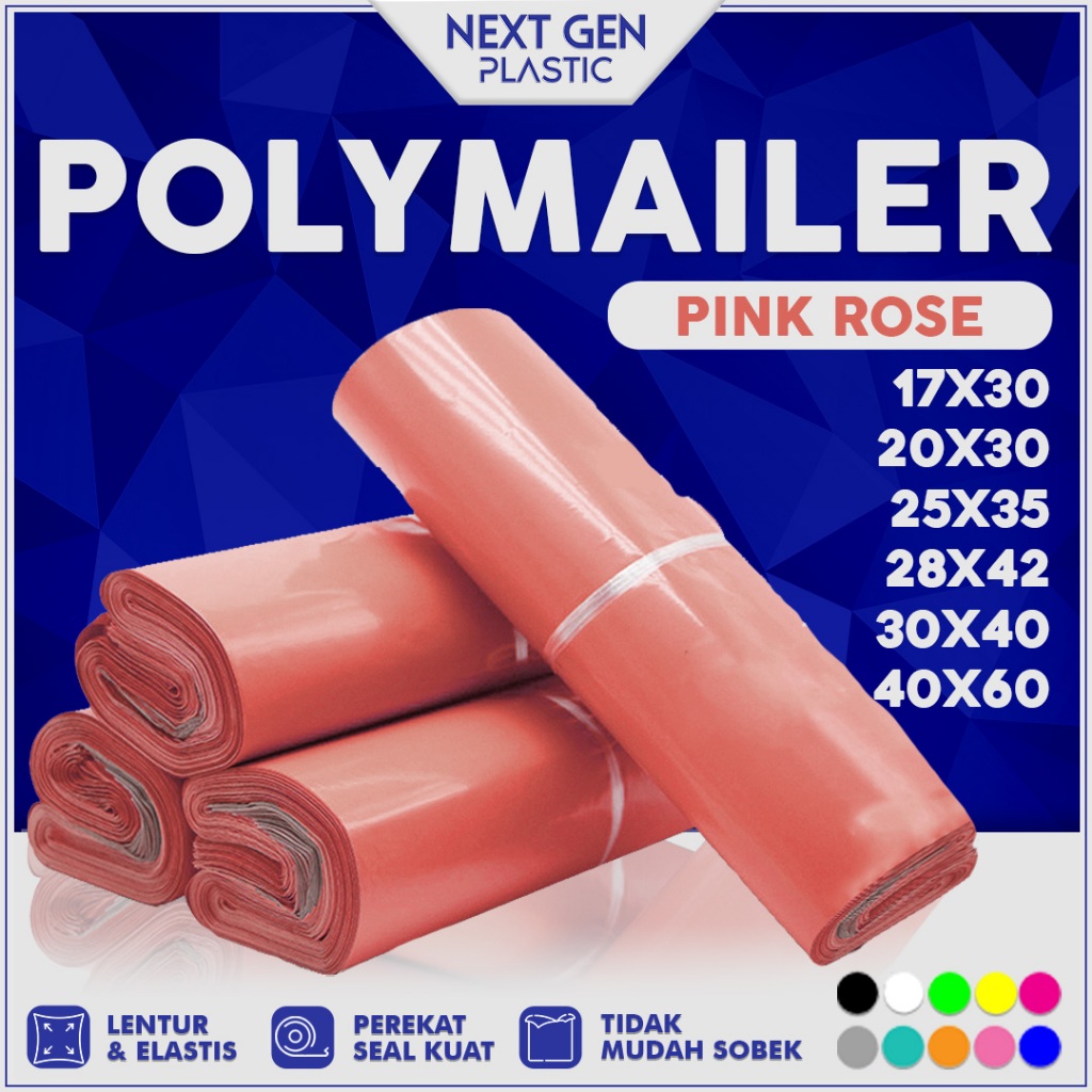 Next GEN 塑料鈕扣圍巾 PINK ROSE SUPER PREMIUM 厚信封袋包裝彩色定制粘合劑 Polima
