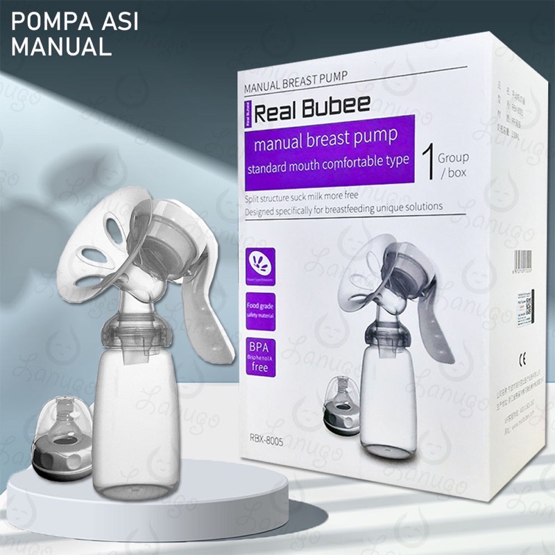 Real Bubee 手動吸奶器原裝吸奶器手動 Real Bubee 吸奶器 Real Bubee BPA Free