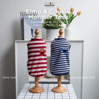 Pomapoo 貓衣服和狗衣服 Elmo Cookie Monster Tank
