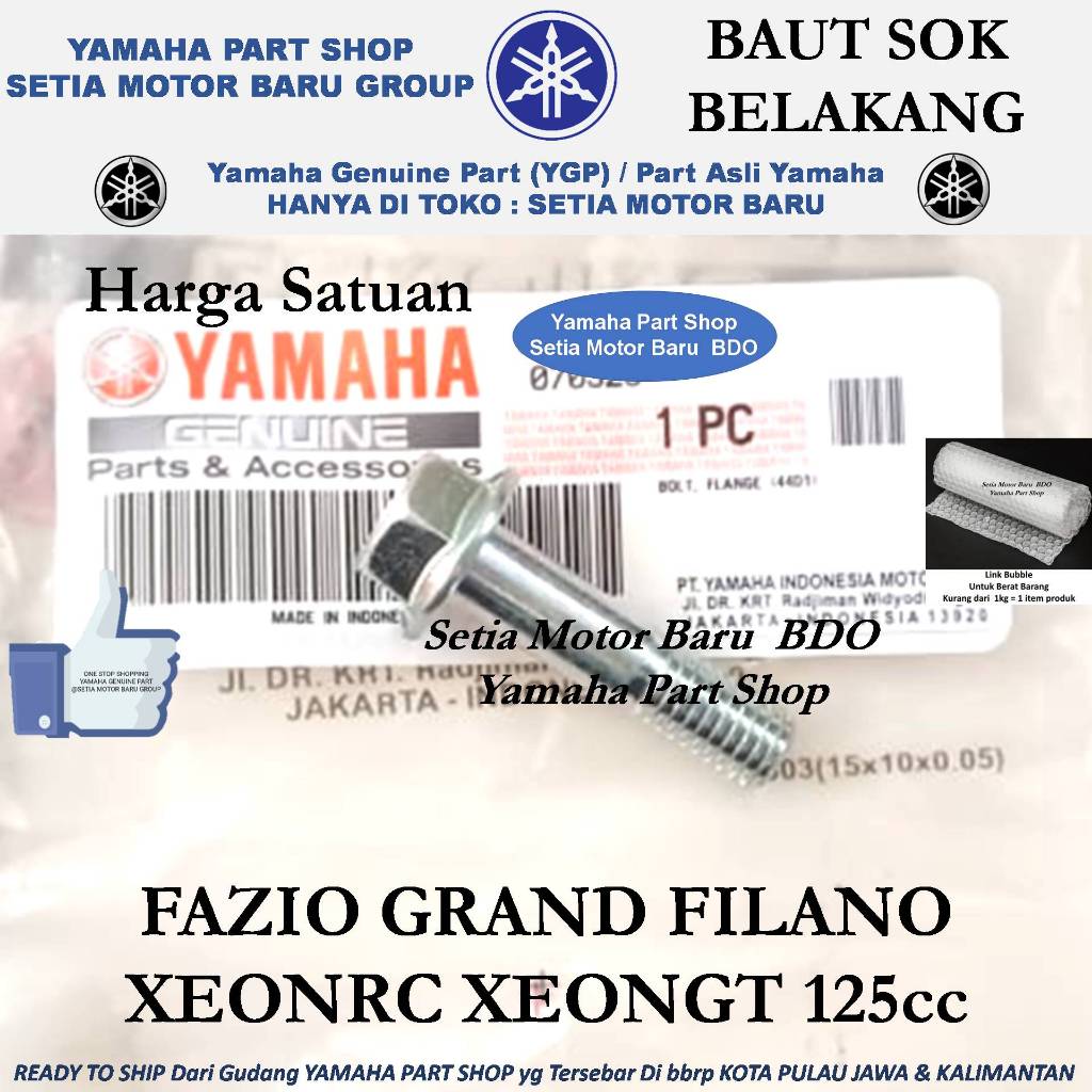 山葉 Filano Fazio Xeon GT RC 125cc 後 Sok 螺栓原裝 Yamaha Bandung