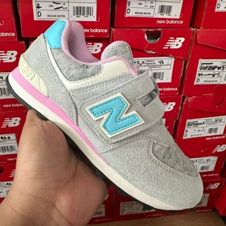 紐巴倫 New BALANCE 574 女式兒童運動鞋原裝灰色粉色藍色