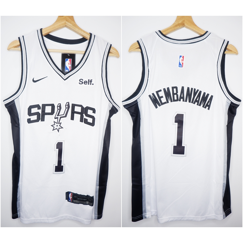 Putih Nba SPURS 籃球球衣 1 VICTOR WEMBANYAMA 白色 23/24