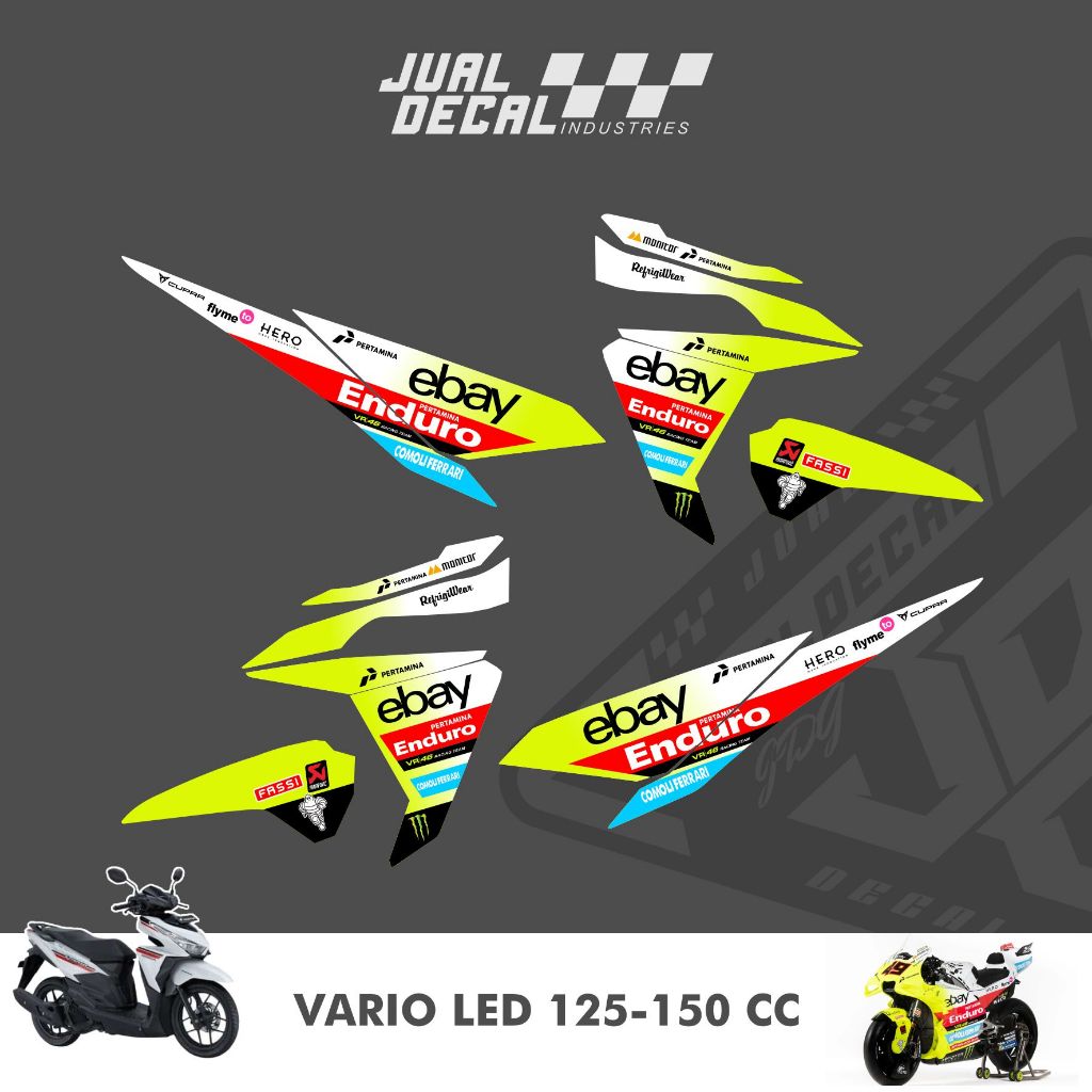 條紋 Vario 125 LED 150 eSP 型號 Pertaminas Enduro VR 46 MotoGP 貼