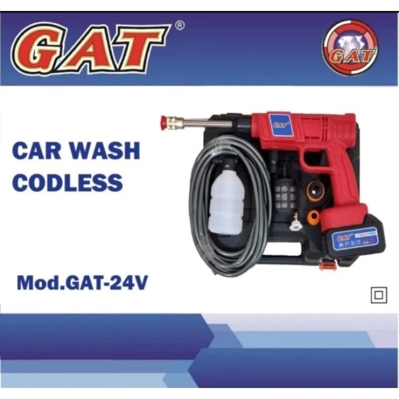 Mesin Jet CLEANER Nlg GAT 洗車機摩托車 CES 24V 無繩高壓清洗機 GAT WASHER