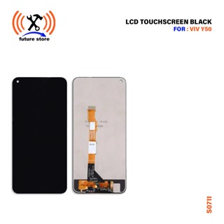 HP LAYAR INCELL LCD 觸控式螢幕黑色適用於 Vivo Y50 手機 LCD 觸控式螢幕