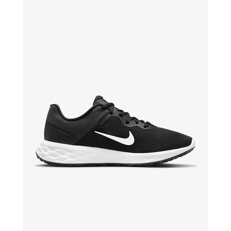 耐吉 Hitam Nike Revolution 6 女子跑鞋黑色原創