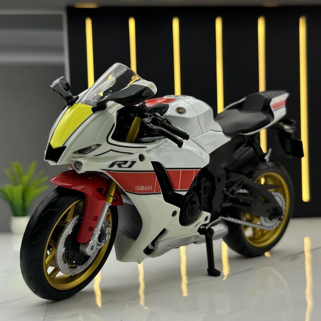 山葉 Yamaha R1 YZF-R1M 1:12 摩托車壓鑄適用於收藏或兒童禮物