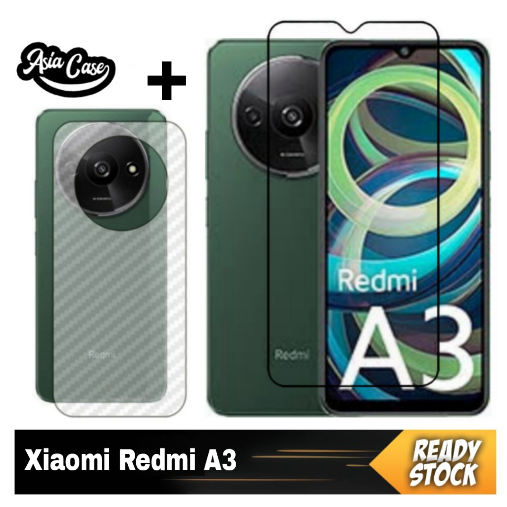 REDMI XIAOMI Layar 套餐 2 合 1 鋼化玻璃屏幕小米紅米 A3 免費 Garskin 抗真菌