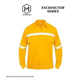 Madre.qu Excavactor 系列長袖上衣黃色 Wearpack 安全襯衫