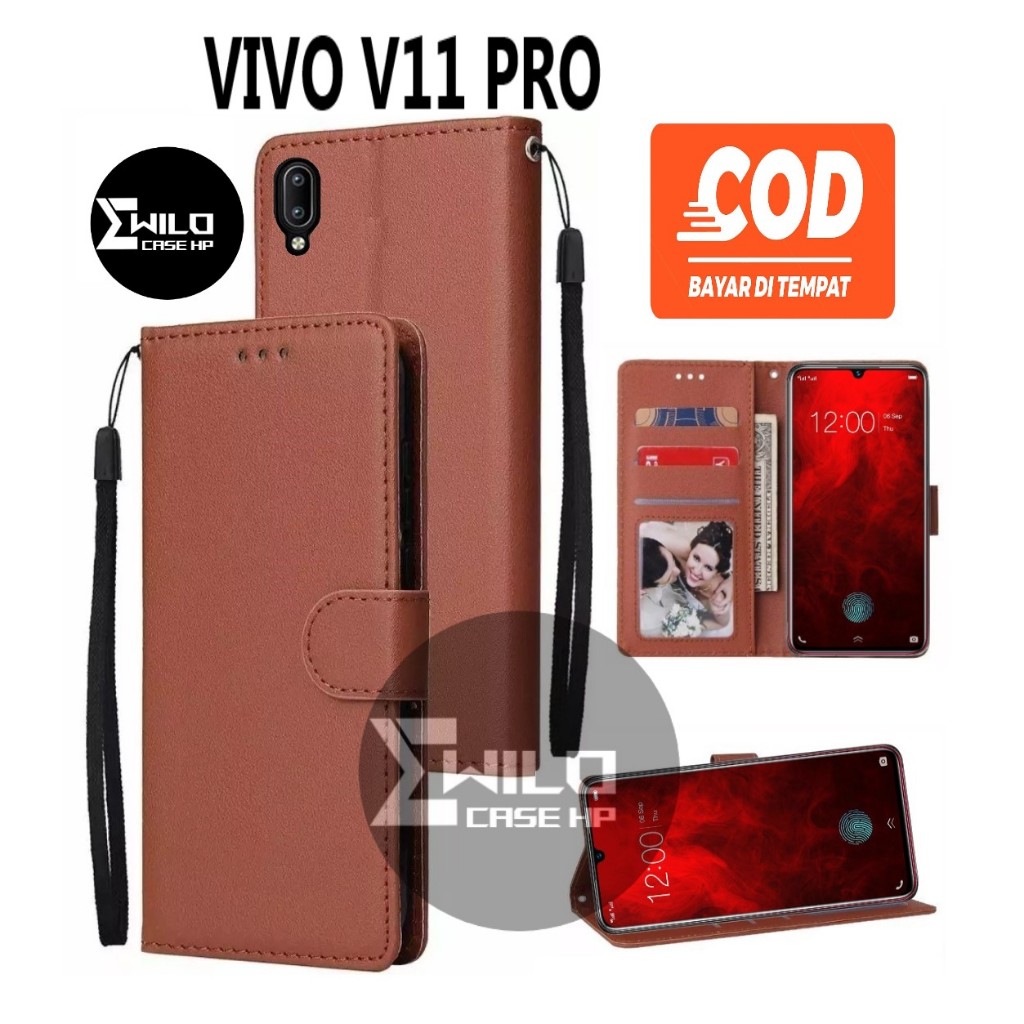 Hp 保護套翻蓋錢包 Vivo V11 PRO 高級皮革翻蓋錢包保護套/手機錢包保護套
