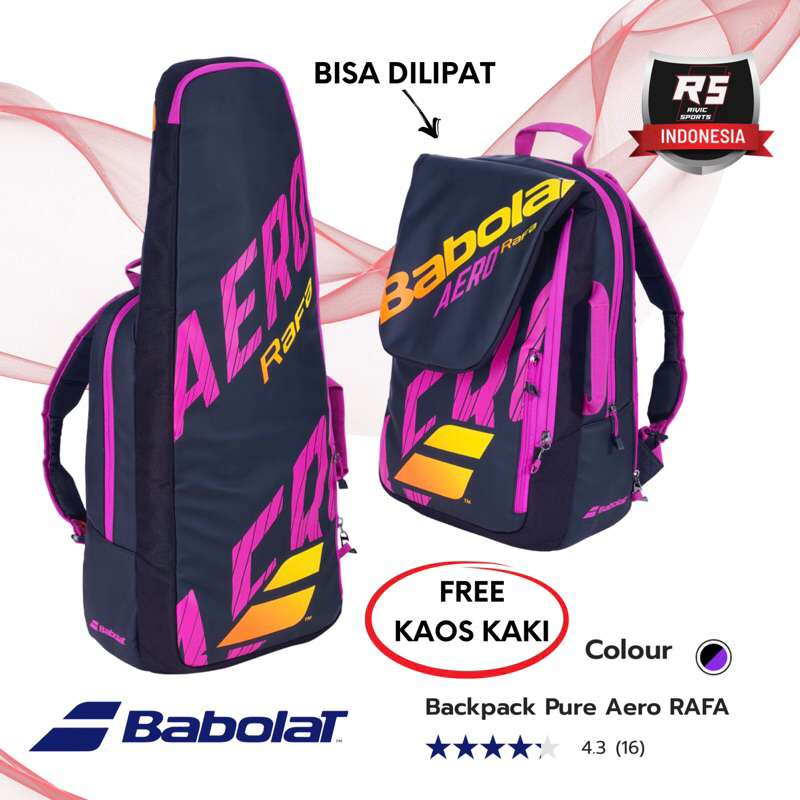 Babolat Pure Aero Rafa 網球拍包背包網球包 Rafa Nadal 免費襪子