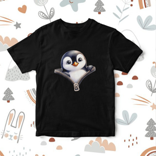 兒童襯衫兒童t恤企鵝圖案兒童上衣 2-10歲 A022