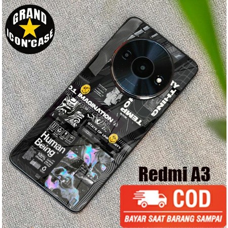 XIAOMI 適用於小米 Redmi A3 外殼 hp 外殼手機殼 Redmi 的軟殼玻璃玻璃