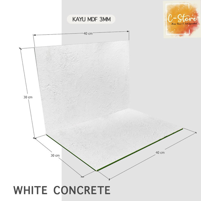 唉照片折疊產品背景白色混凝土硬板 30 厘米 x 40 厘米
