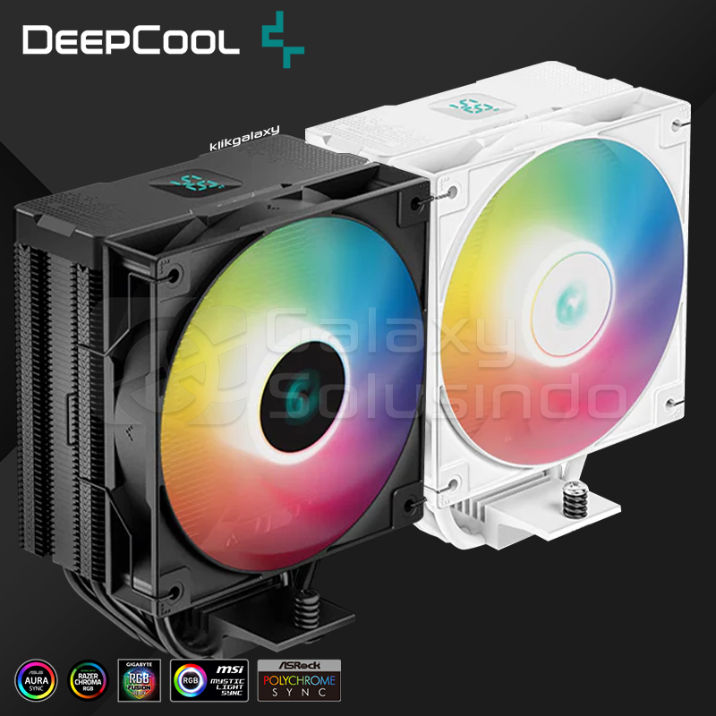 Deepcool AG400 DIGITAL ARGB 塔式 CPU 散熱器黑色白色
