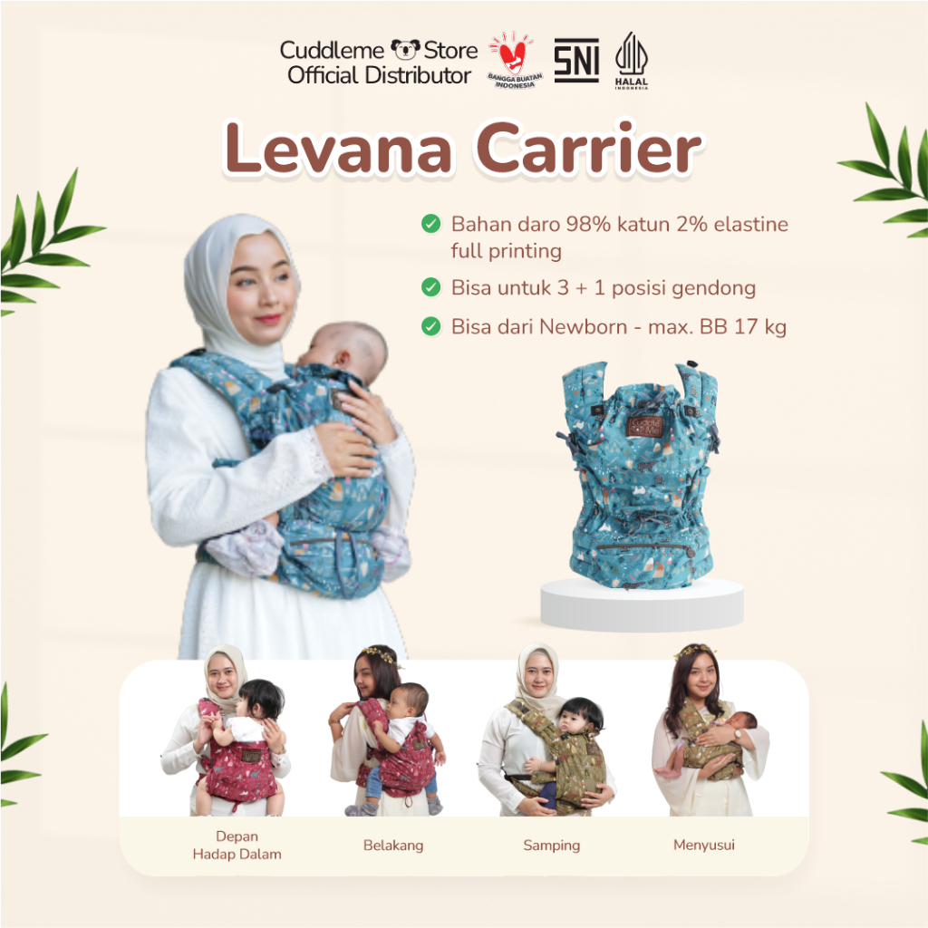 Cuddleme Levana Carrier 嬰兒背帶新生兒至 2 歲前嬰兒背帶