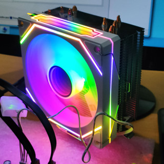 英特爾 風扇處理器塔式熱管 T400/T600 Plus RGB 白色插座 Intel/AMD