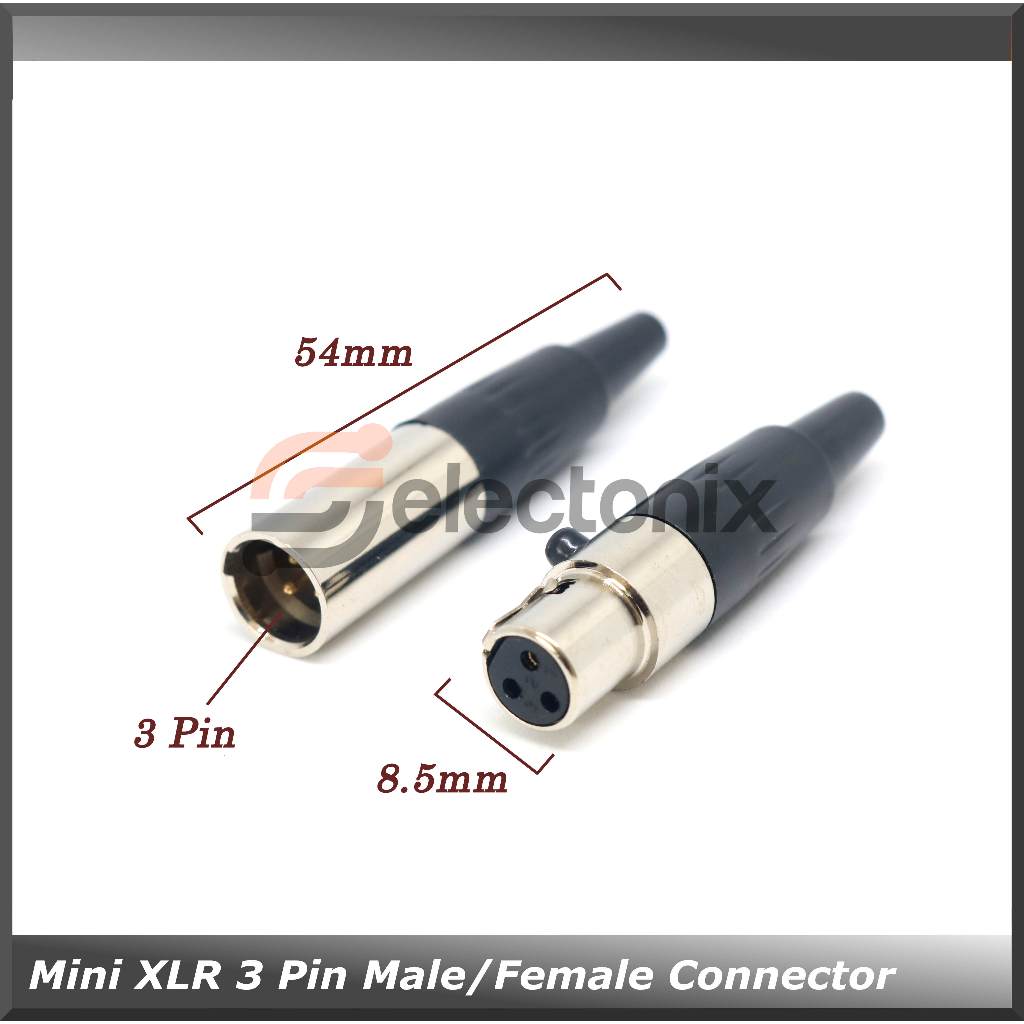 迷你 XLR 3 針公母連接器