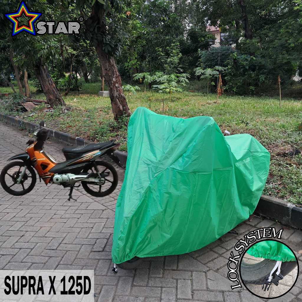 Hijau Supra X 125D 摩托車罩純綠色 PREMIUM 摩托車罩