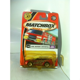火柴盒 2002 款冠軍 12 99 福特野馬敞篷車 50 號標誌由 MATTEL