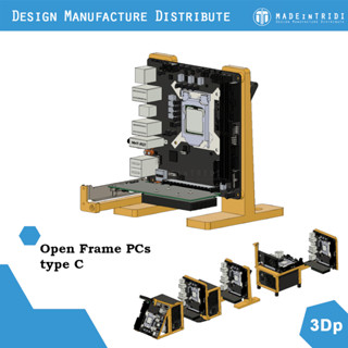 ITX mini PC機箱開架PC機箱露天主機板type C