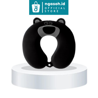 MATA HITAM 黑色 Lotso 頸枕免費眼罩飛機汽車枕 NGASOH.ID