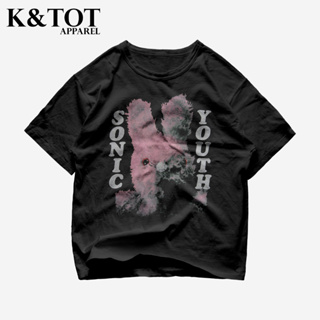 Hitam Kntot T 恤 SONIC YOUTH BAND TSHIRT OVERSIZE VINTAGE 黑色