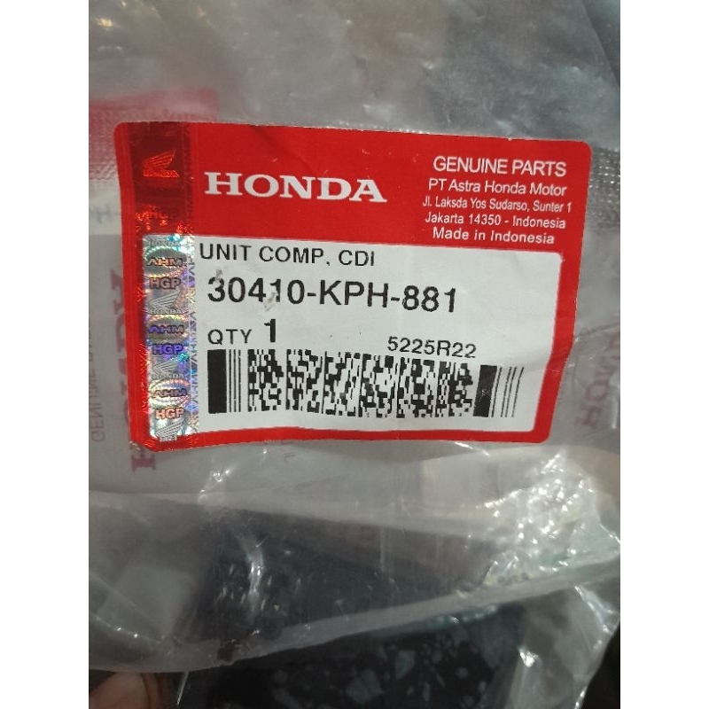 Cdi 單元 COMP CDI HONDA KARISMA SUPRA X125 化油器代碼零件 30410KPH881