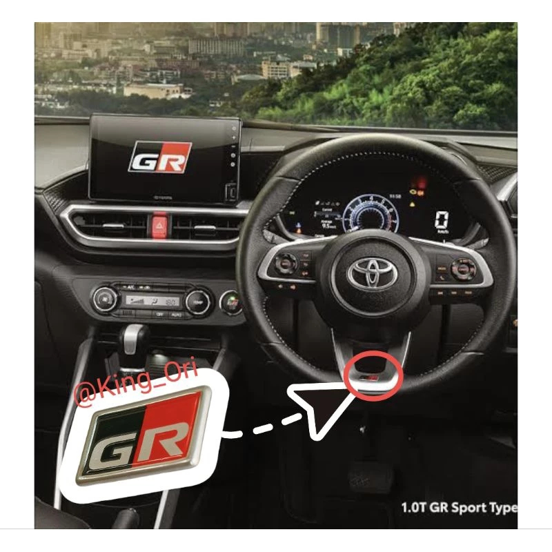 豐田 貼紙浮雕標誌類型 GR Toyota Raize Fortuner Agya Yaris Ori
