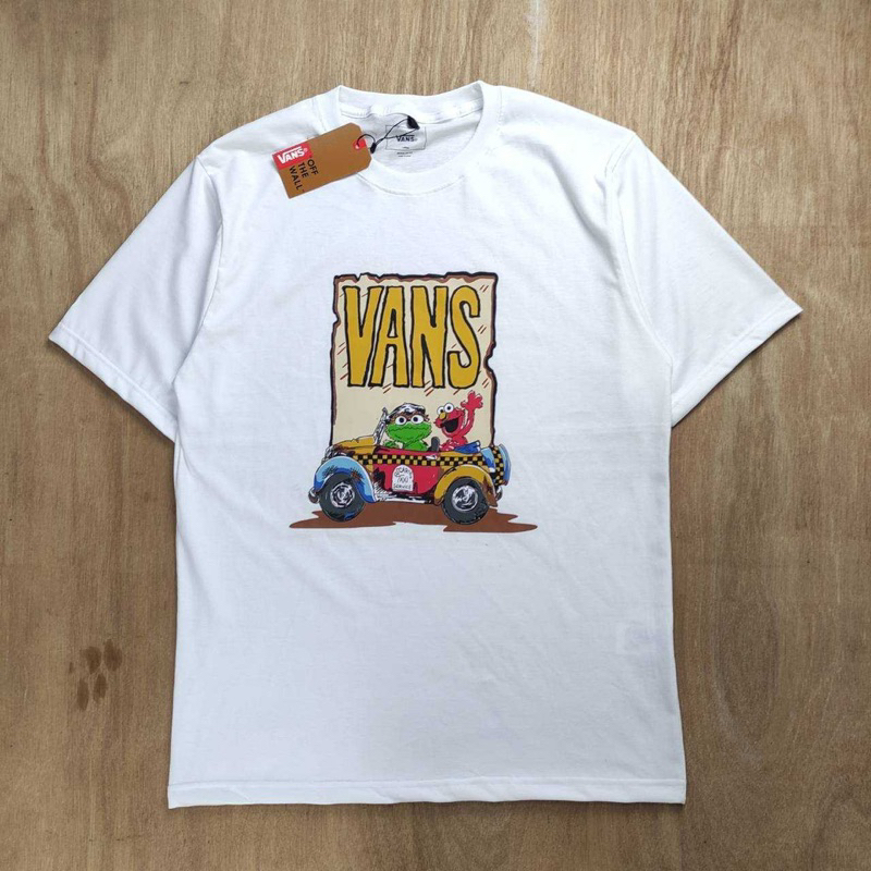 范斯 Vans Off The Wall x Elmo 白色大廓形 T 恤 Kaos