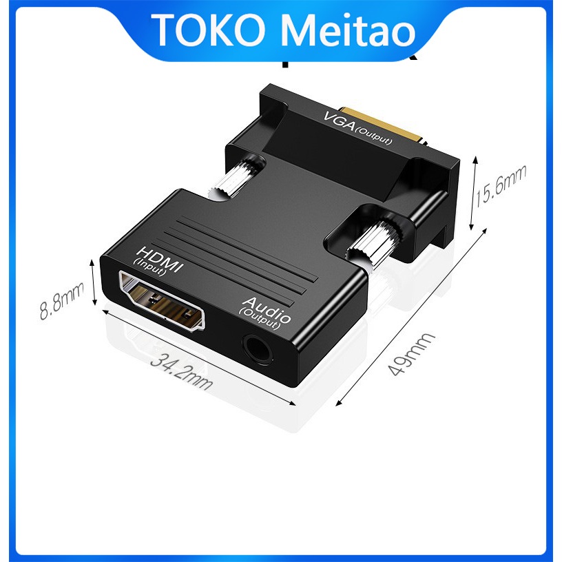 適配器轉換器 HDMI 母頭轉 VGA 公頭 1080P 音頻端口 Rovtop HV1002 轉換器 otg 分配器數