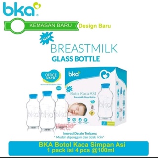 Bka 玻璃瓶母乳含量 4 x 100 毫升母乳儲存瓶