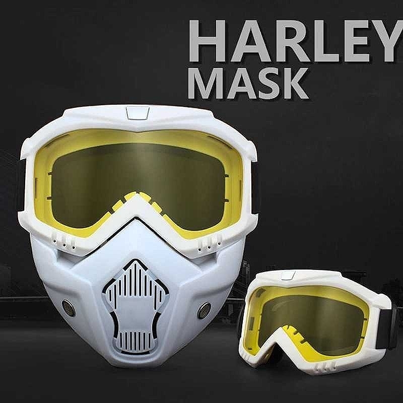 GOOGLE 透明黃色戰術面罩谷歌面罩面罩面罩摩托車頭盔玻璃摩托車頭盔旅遊氣槍彩彈