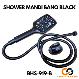 手持花灑套裝黑色 Sower Mandi Bano BHS-919 盒 4 眼軟管 CHY
