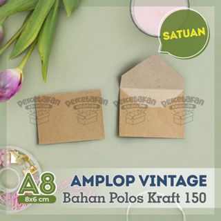 A8 復古牛皮紙信封牛皮紙材料 150GR 尺寸 6x8 釐米 A8 信封