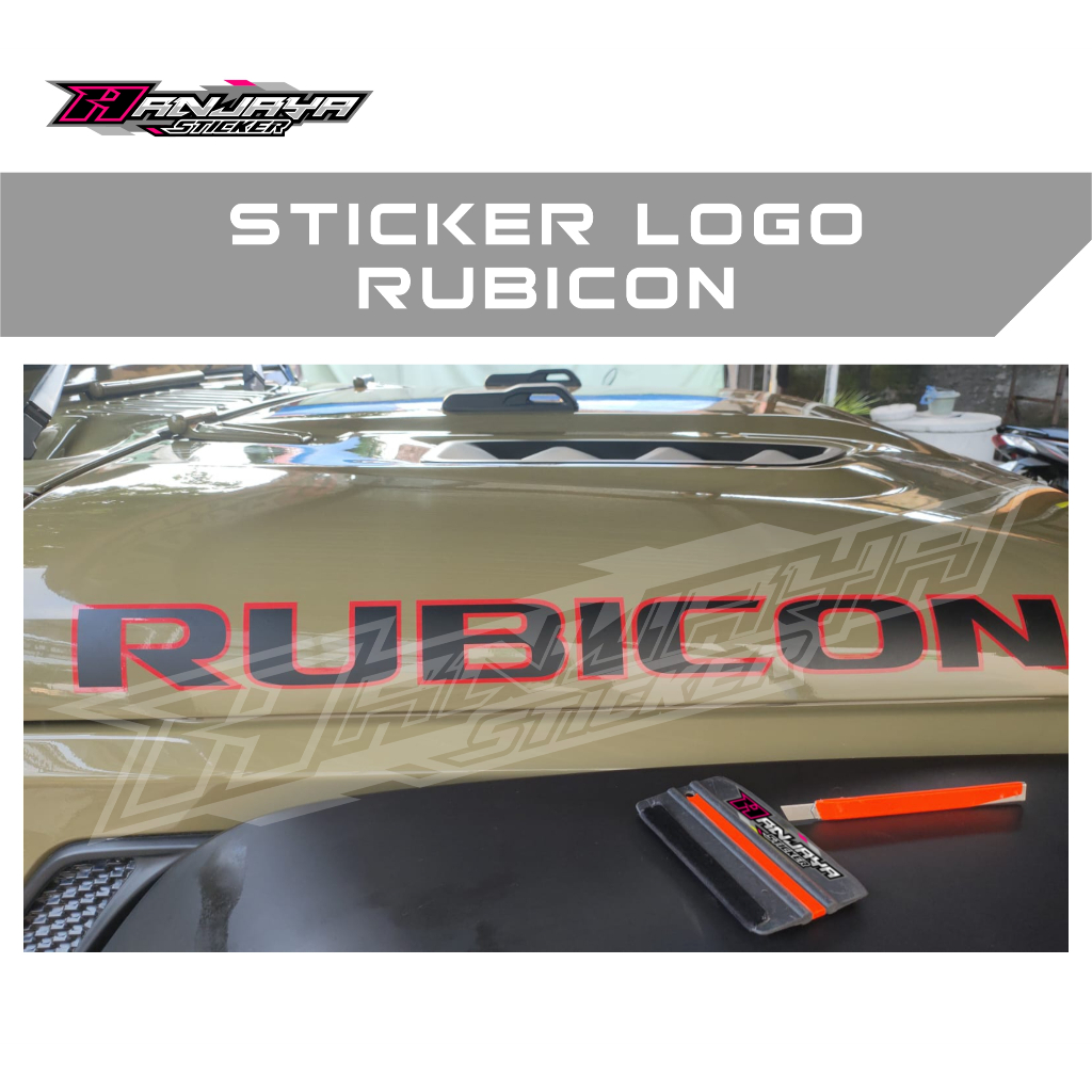 Mesin Rubicon標誌貼紙側罩切割貼紙簡單