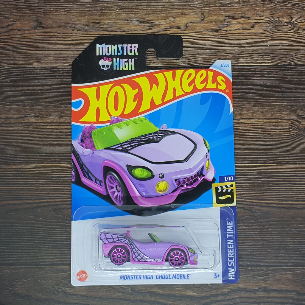 Ungu Hot Wheels Monster High Ghoul Mobile 紫色粉色硬件屏幕時間電影微型汽車壓鑄