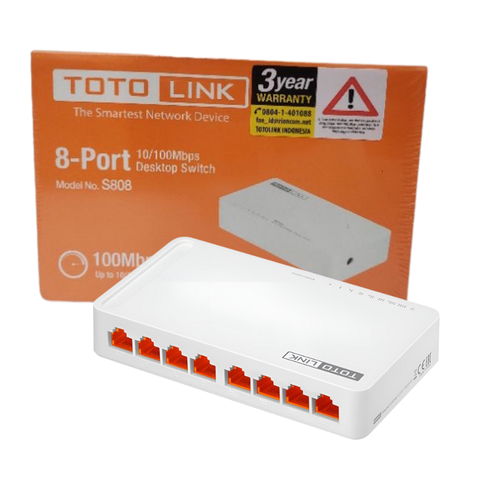 Totolink 交換機 8 端口 S808 桌面交換機集線器 Totolink 8 端口 S808 快速以太網 10/