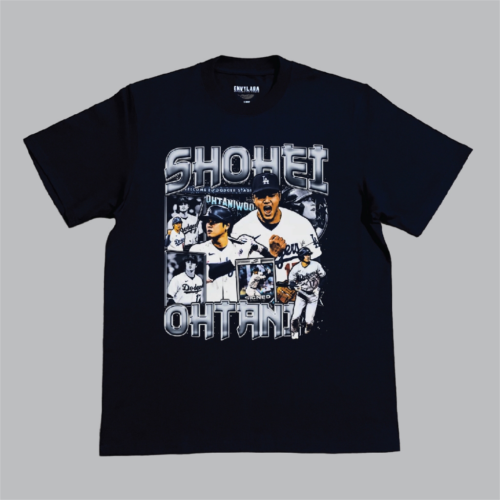 Shohei Ohtani LA Dodgers 復古 T 恤重量級棉 16 片 Kaos MLB