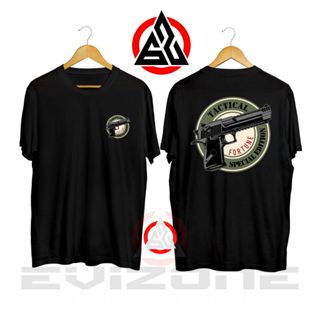 Evizone Kaos Distro Tactical 特別版棉精梳 30 年代高級 T 恤 Distro SB302