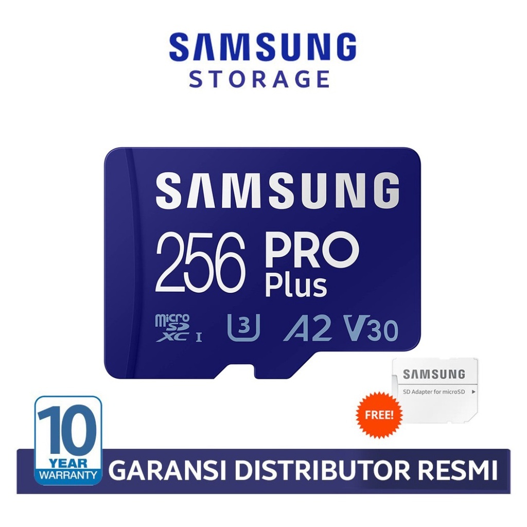 SAMSUNG Micro SD 三星 Pro Plus 256GB MicrosdSDXC 存儲卡 U3 A2 V30