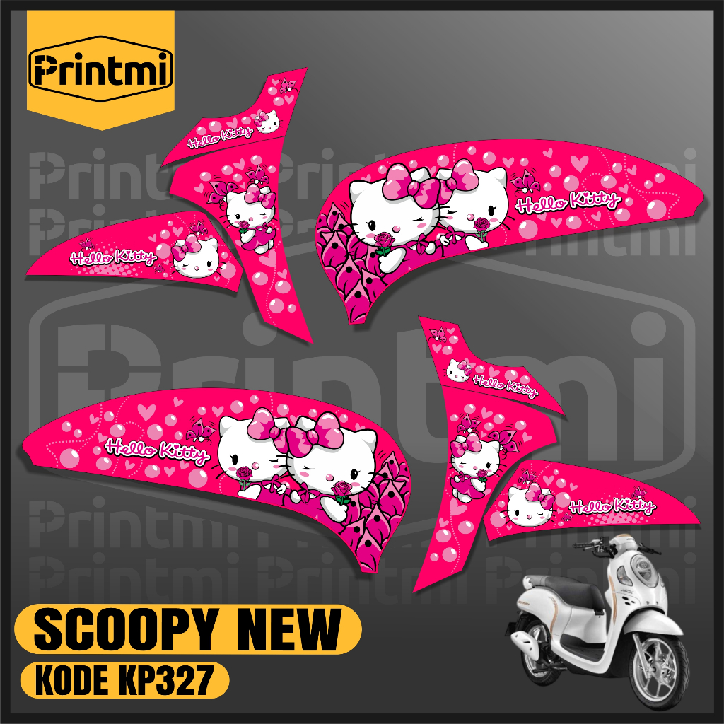 條紋摩托車貼紙新 2021 2022 2023 2024 Hello Kitty Prestige Sporty ESP