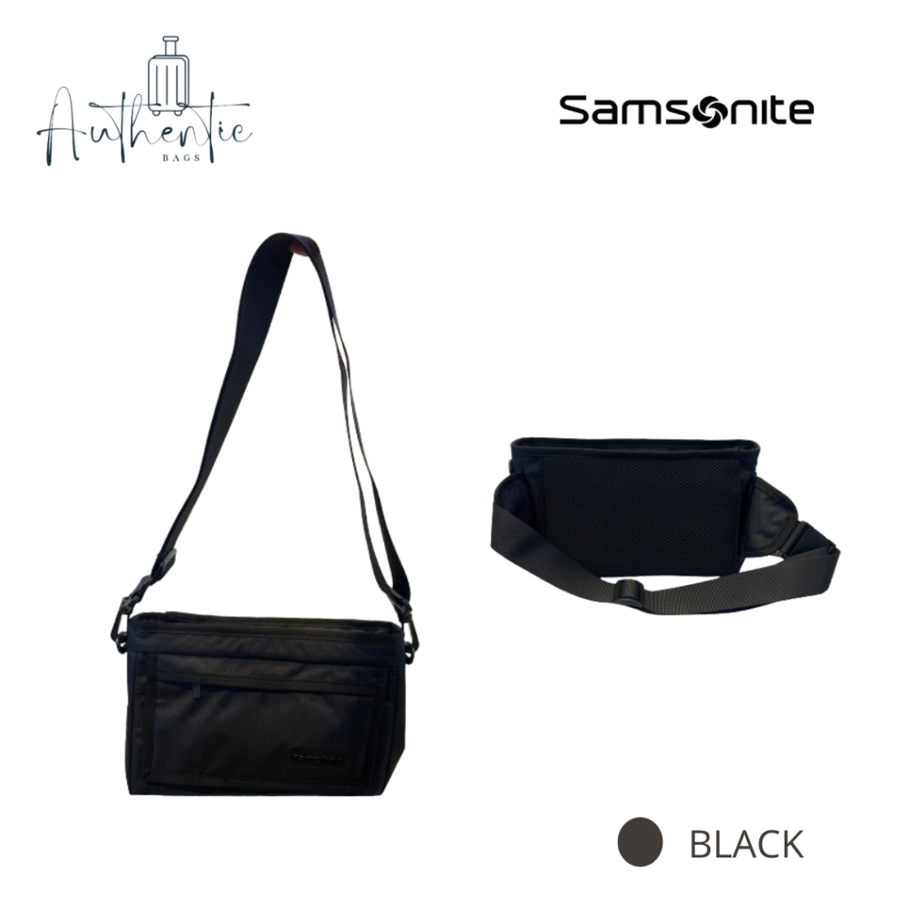 Samsonite TR ESSENT 單肩腰包 RFID ANTM 黑色或灰色高級